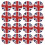 16Pcs Uk Flag Pattern Paper Plates Cake Decorative Party Plates 4