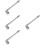 4Stk Rahmenlose Duschglashalter Robustem , Silberfarben 7