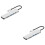 2Stk USB Hub Adapter Multifunktion Grau 6in1 Mit 87W Schnellladung 6
