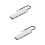 2Stk USB Hub Adapter Multifunktion Grau 6in1 Mit 87W Schnellladung 7