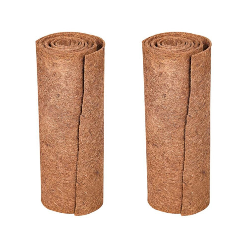 2Stk Haustier Kokosfaser Matte Reptilien Schutz Hellbraun 1