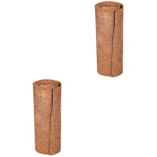 2Stk Haustier Kokosfaser Matte Reptilien Schutz Hellbraun 2