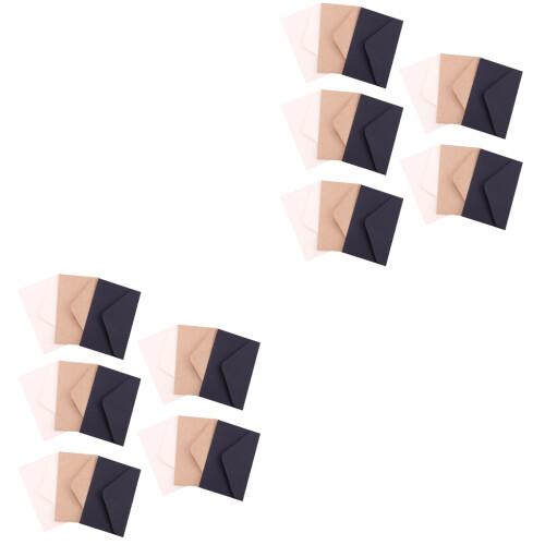 60Pièces Enveloppes Adorables Kraft Design Retro 2