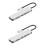 2Stk USB Hub Adapter Multifunktion Grau 6in1 Mit 87W Schnellladung 5