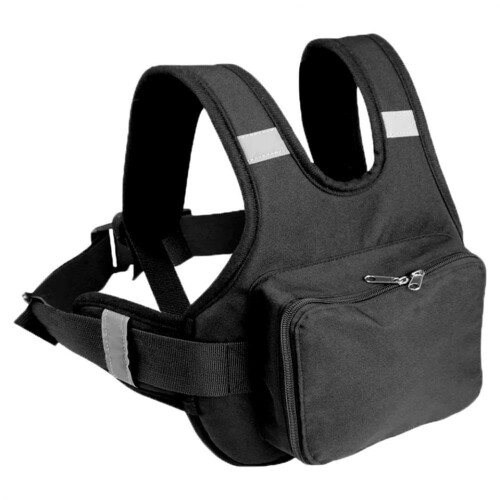 Kids Motorcycle Safety Harness with Adjustable Reflective Strap, Grab Handle and Storage Bag