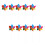 75Pcs Plastic Kid Pinwheel Toys Multi Hexagonal Wind for Play 10