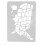 2Pcs American Map Design Wall Stencil Paint Spraying Tool 1