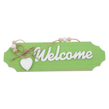5Pcs Wooden Welcome Sign For Front Door With Natural Wood Grain