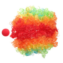 Clown Cosplay Pruik En Neusset Multi Voor Jongeren