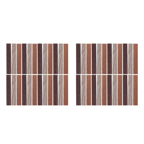60Pièces Planches Sol En Bois Décor Mini Maison Accessoires Variés 2