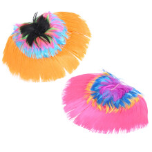 4 Pcs Halloween Cockscomb Hair Wig For Cosplay Hairstyle