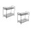 2Pcs Black Wrought Iron Multi-Storey Storage Rack 5