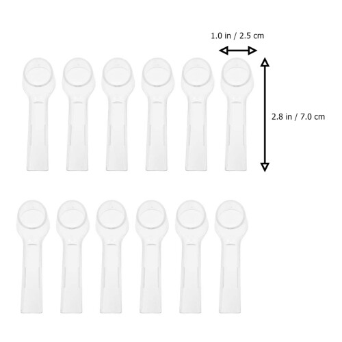 12Stk Zahnbürsten Schutzkappen Transparent Für & 1