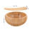 2Pièces Bols Bambou Kaki Compacts Pour Préparation Masques 3