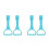 4 Pcs Plastic Pull Up Rings For Walking Training 4