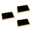 3Pcs 30X20Cm Chalkboard Single-Sided Erasable Message Board Black 6