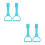4 Pcs Plastic Pull Up Rings For Walking Training 3
