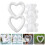 8Pièces En Mousse Blanches Ours Cœur Pour Décoration DIY 11