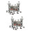 2 Sets Creative War Model Set Soldier Toys Sand Table Models Grey 7