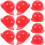 30Pcs Red Mini Safety Plastic Doll Hat Pet Accessories 3