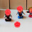 30Pcs Red Mini Safety Plastic Doll Hat Pet Accessories 7