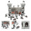 2 Sets Creative War Model Set Soldier Toys Sand Table Models Grey 8