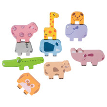 3 Sets Of Wooden Animal Stacking Blocks Montessori Learning Toy