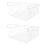 2 Pcs Storage Rack For Cabinet Organizing Iron Shelf Holder White 6