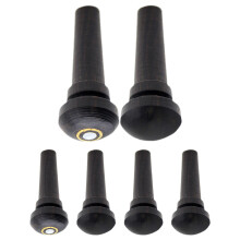 30Pcs Ebony Violin Endpins with Tailpiece Plugs Dark Brown for Violin