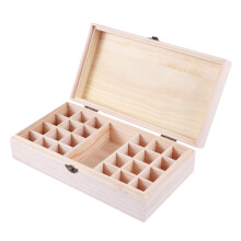 2Pcs 24+1 Bottle Wooden Essential Oil Travel Case Organizer