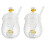 2Pcs Glass Honey Jar With Dipper And Lid 3