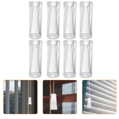 60 Pcs Transparent Drawstring Tassels For Blinds And Curtains