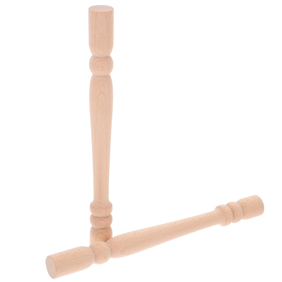 4 Pcs Solid Wood Staircase Spindles Unpainted Baluster For Diy Decor 3623318225766