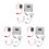 3 Sets Sensor Urinal Flush Valve Kit Automatic Toilet Flushing Device 6
