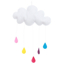 2Pcs Cloud Raindrop Hanging Decor For Baby Room Kids Room Decoration