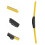 3Pcs Car Front Windshield Wiper Rubber Strips Weather-Resistant Yellow 3