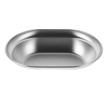 2Pcs Stainless Steel Deep Food Plate For Camping And Picnic