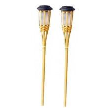 2Pcs Solar Garden Lights Flickering Flame Effect Waterproof Pathway Spotlights for Yard and Patio