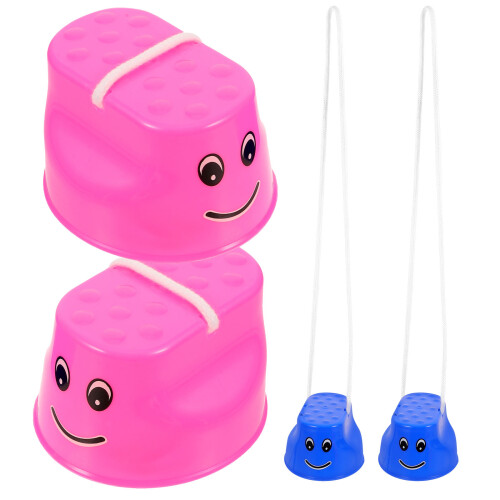 16 Pcs Children Stilts Toy Smiling Training Stepper