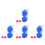 16 Pcs Children Stilts Toy Smiling Training Stepper 6
