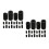 40Pcs Black Aquarium Pre-Filter Sponge Cotton Intake Filter Protector 8