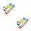 2 Sets Educational Toy Plastic Golf Set For Indoor Outdoor Play 5