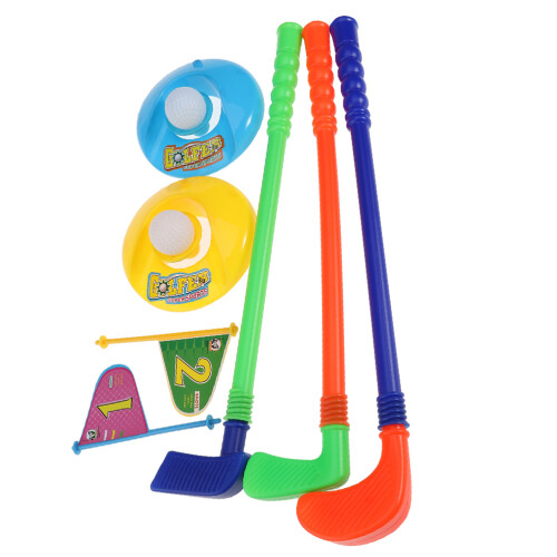 2 Sets Educational Toy Plastic Golf Set For Indoor Outdoor Play 1