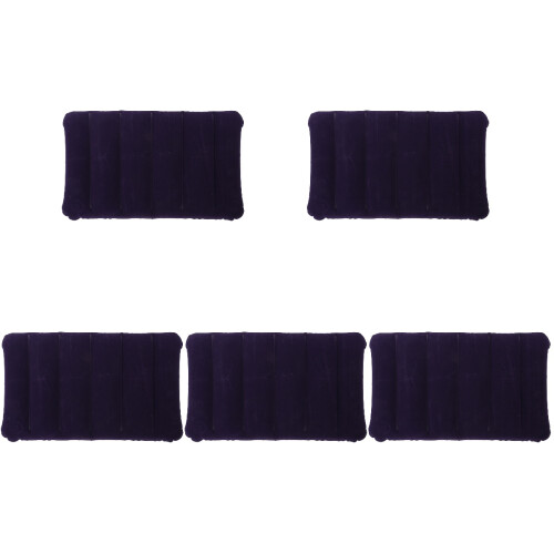 5Pcs Portable Inflatable Pillows Blue Durable Comfort Neck Support 1