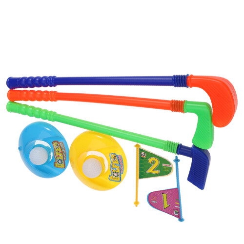 2 Sets Educational Toy Plastic Golf Set For Indoor Outdoor Play 2