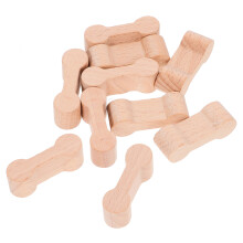 40 Pcs Wooden Dog Bone Train Track Connector Pieces