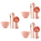3Sets Pink Beauty Salon Mask Bowls DIY Tool for Making 7