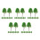 100 Pcs  1:150 Model Trees Train Scenery Landscape N Scale (Green) 9