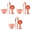 3Sets Pink Beauty Salon Mask Bowls DIY Tool for Making 4