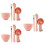 3Sets Pink Beauty Salon Mask Bowls DIY Tool for Making 8